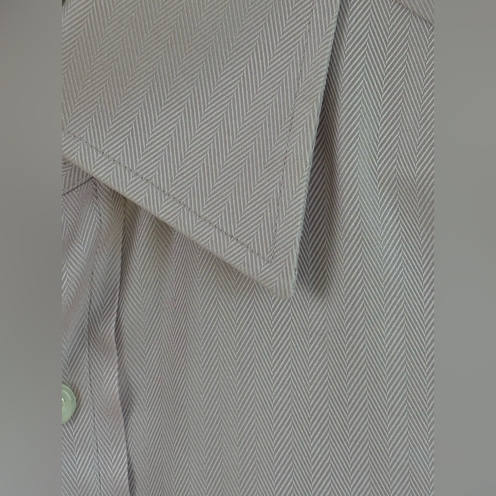 Tom Ford Dress Shirt Light Purple Mens 15.5 39 Herringbone Cotton Switzerland - Picture 4 of 9